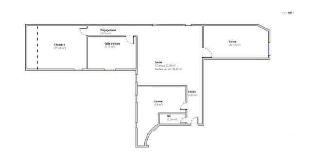 Appartement F3 à vendre - 3 pièces - 68.1 m2 - COURBEVOIE - 92 - ILE-DE-FRANCE - Century 21 Charles Michels