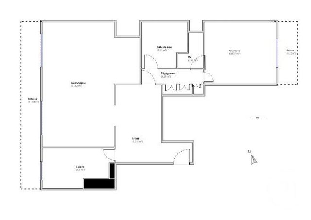 Appartement F3 à vendre - 3 pièces - 69.7 m2 - VERSAILLES - 78 - ILE-DE-FRANCE - Century 21 Charles Michels