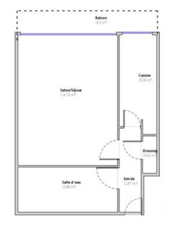 Appartement F1 à vendre - 1 pièce - 26.88 m2 - PARIS - 75015 - ILE-DE-FRANCE - Century 21 Charles Michels