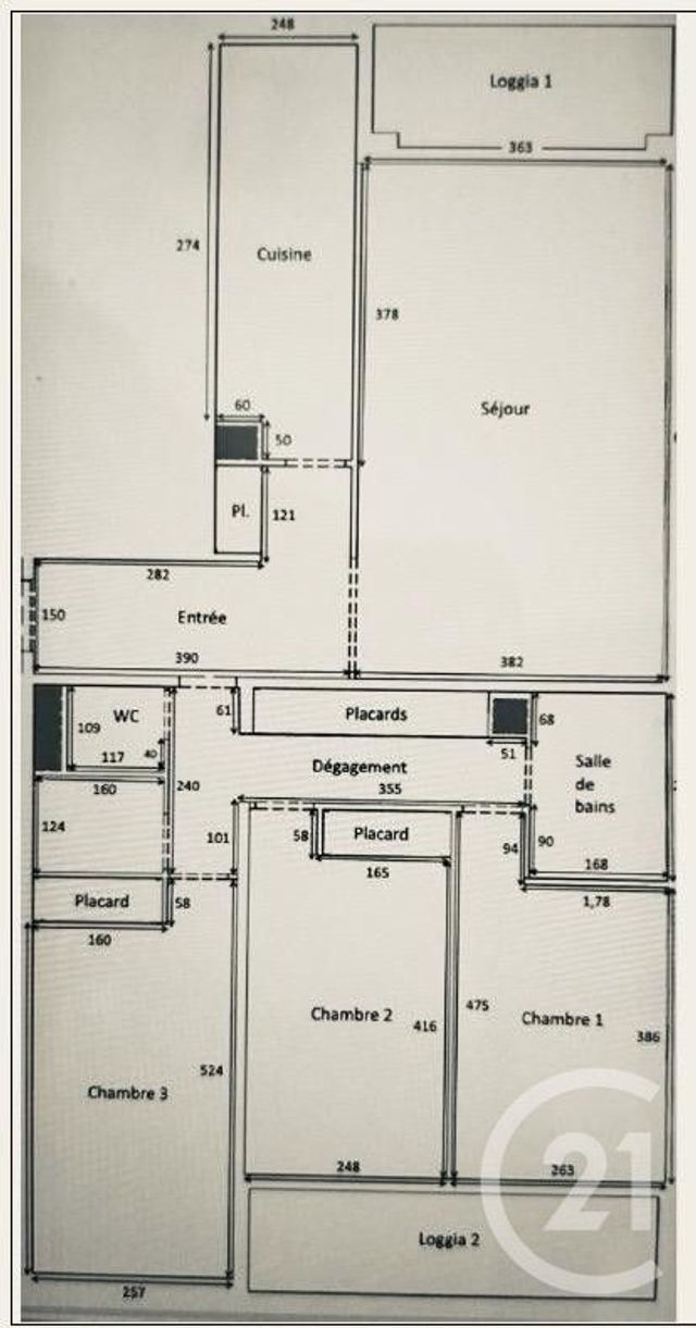 Appartement F4 à vendre - 4 pièces - 90.89 m2 - PARIS - 75015 - ILE-DE-FRANCE - Century 21 Charles Michels